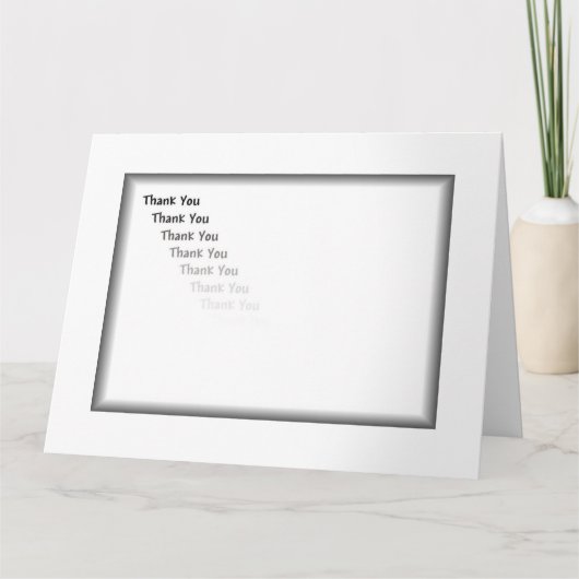 白と黒ありがとう サンキューカード (正面)