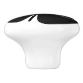 白と黒い蝶シックな蝶の装飾 セラミックノブ (側面)