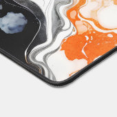 白と黒とオレンジ デスクマット (コーナー)