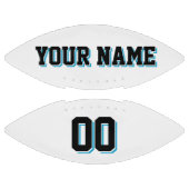 白と黒と青のカスタムサッカー アメリカンフットボール (パネル)