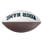 白と黒と青のカスタムサッカー アメリカンフットボール (回転90)