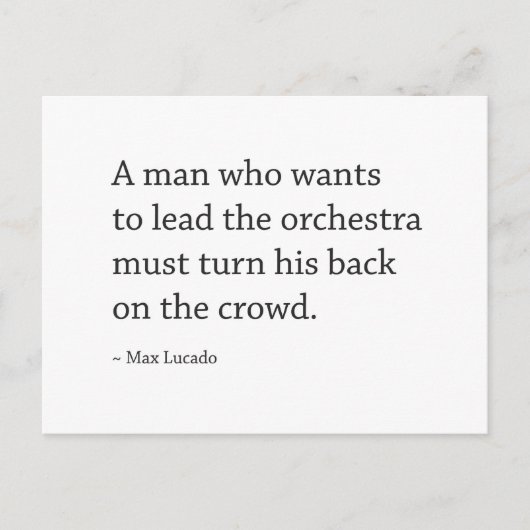 白と黒のやる気を起こさせる引用文 ポストカード (正面)