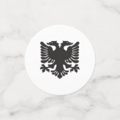 白と黒のアルバニアイーグル紙吹雪 コンフェッティ (スモール正面)