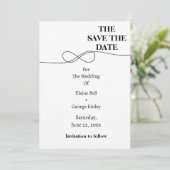 白と黒のインフィニティ日付を保存 セーブザデート (スタンド正面)