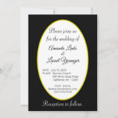 白と黒のウィンド結婚ウ 招待状 (正面)