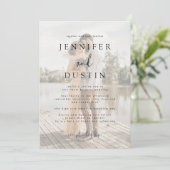 白と黒のエレガモダンンス結婚ズ 招待状 (スタンド正面)