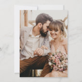 白と黒のエレガモダンンス結婚ズ 招待状 (裏面)