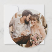 白と黒のエレガモダンンス結婚ズ 招待状 (裏面)