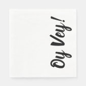 白と黒のオイ ヴェイ ペーパーナプキン スタンダードランチョンナプキン (正面)