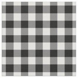 白と黒のギンガムチェック ファブリック
