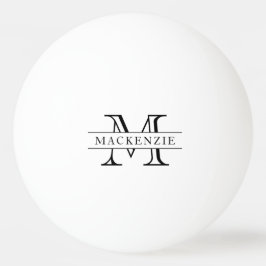 白と黒のクラシック名縁どモノグラム 卓球ボール