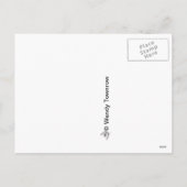 白と黒のクリスマスリース シーズンポストカード (裏面)