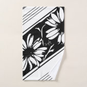 白と黒のグラフィックに甘美なイチゴ バスタオルセット (ハンドタオル)