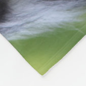 白と黒のコリ縁どー犬 フリースブランケット (角)