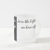 白と黒のコーヒー フロストグラスマグカップ (正面右)