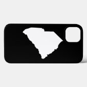 白と黒のサウスカロライナ州 Case-Mate iPhoneケース (裏面 (横))