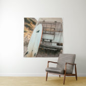 白と黒のサーフボード タペストリー (インサイチュ)