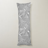 白と黒のシダ ボディピロー (裏面 (縦))