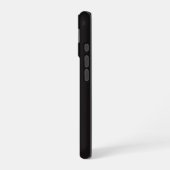白と黒のシマウマとテキスト iPhone 16ケース (左側面)