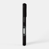 白と黒のシマウマとテキスト iPhone 16ケース (右側面)