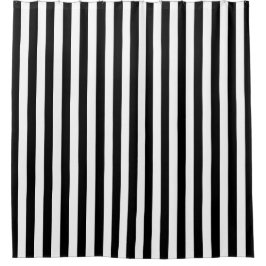 白と黒のシャワーカストライプのーテン シャワーカーテン