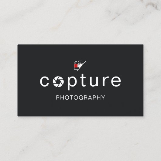 白と黒のシンプルきれいな写真 コーリングカード (裏面)