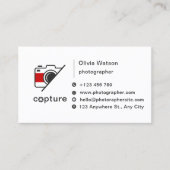 白と黒のシンプルきれいな写真 コーリングカード (正面)