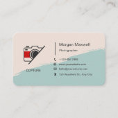 白と黒のシンプルきれいな写真 名刺 (正面)