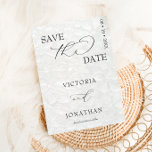 白と黒のシンプルエレガント セーブザデート<br><div class="desc">日付エレガントカードを保存する。一致するアイテムが使用可能</div>