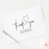 白と黒のシール 楕円形シール (封筒)