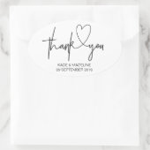 白と黒のシール 楕円形シール (バッグ)