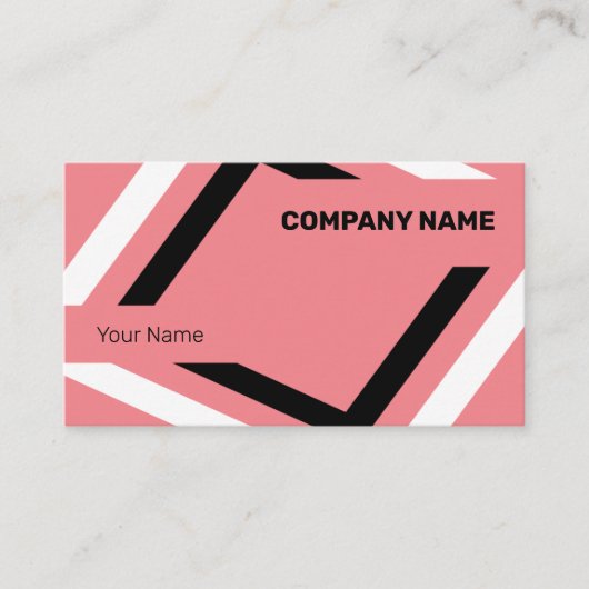 白と黒のジオメトリをキャッチ 名刺 (正面)