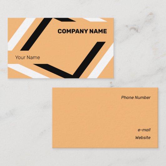 白と黒のジオメトリをキャッチ 名刺 (正面/裏面)