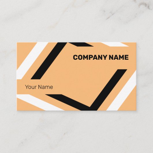 白と黒のジオメトリをキャッチ 名刺 (正面)