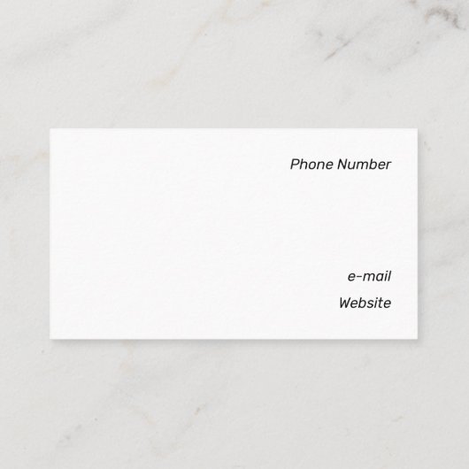 白と黒のジオメトリをキャッチ 名刺 (裏面)