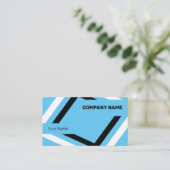 白と黒のジオメトリをキャッチ 名刺 (スタンド正面)