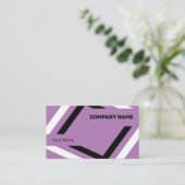 白と黒のジオメトリをキャッチ 名刺 (スタンド正面)