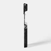 白と黒のスカル iPhoneケース (左側面)