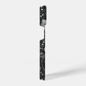 白と黒のスカル iPhoneケース (右側面)