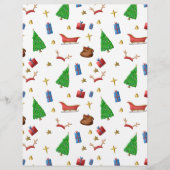 白と黒のスクラップブックのクリスマスパターン (正面)