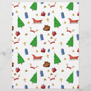 白と黒のスクラップブックのクリスマスパターン