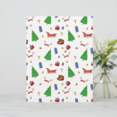 白と黒のスクラップブックのクリスマスパターン (スタンド正面)