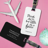 白と黒のスクリプトはほとんど激しいが激しいシェイクスピア ラゲッジタグ