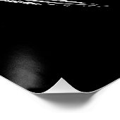 白と黒のスケルトンの天使の翼 ポスター (コーナー)