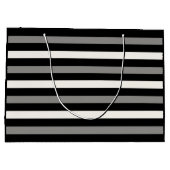 白と黒のストライプトートバッグ ラージペーパーバッグ (裏面)