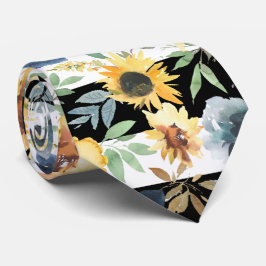 白と黒のストライプGroomsmen花結婚の ネクタイ