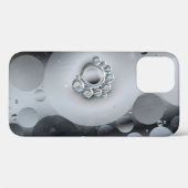 白と黒のセラミックプレート Case-Mate iPhoneケース (裏面 (横))