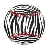 白と黒のゼブラ模様 野球ボール (裏面)