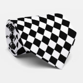 白と黒のダイヤモンドタイ ネクタイ (ロール)