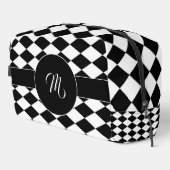 白と黒のダイヤモンドパターン ドップキット (右コーナー)